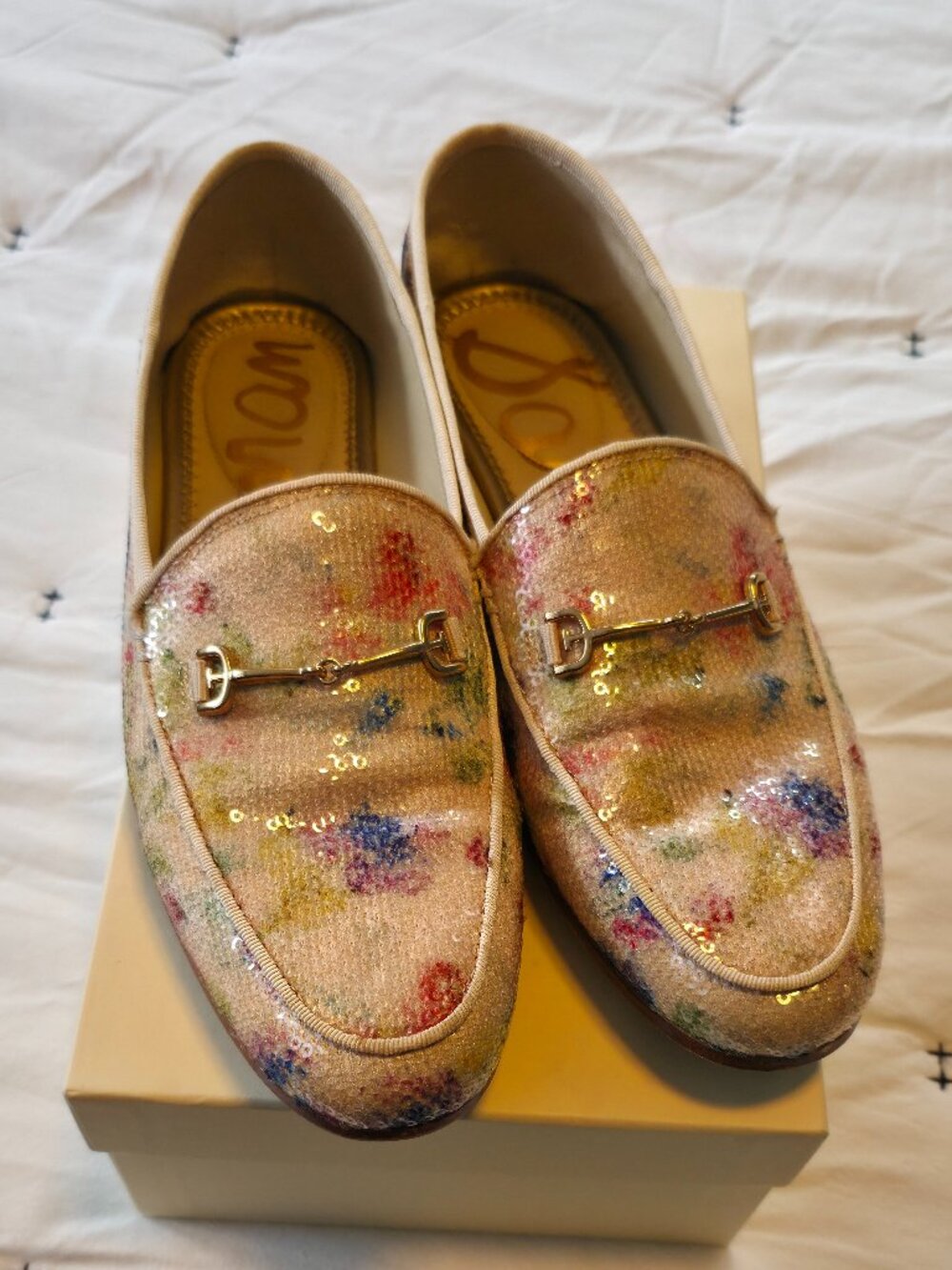 Sam Edelman Loraine Floral Sequin Loafers
